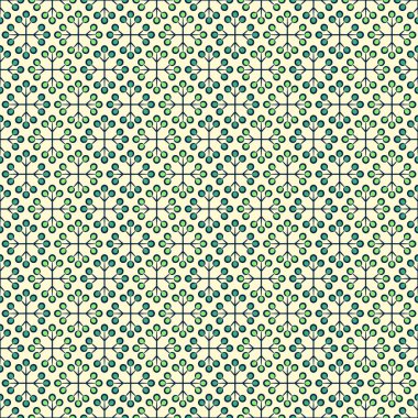 etnik çiçek seamless modeli