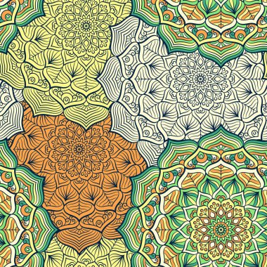 etnik çiçek seamless modeli