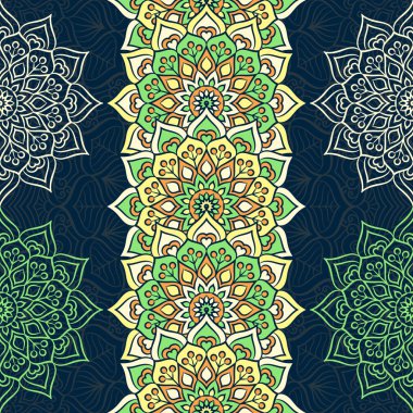 etnik çiçek seamless modeli