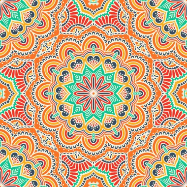 etnik çiçek seamless modeli