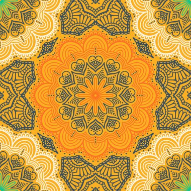 etnik çiçek seamless modeli