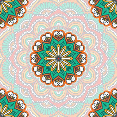 etnik çiçek seamless modeli