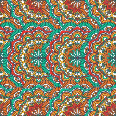 etnik çiçek seamless modeli