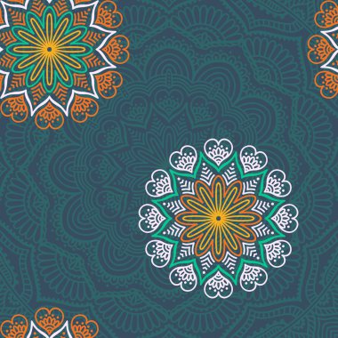 etnik çiçek seamless modeli