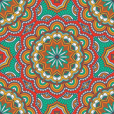 etnik çiçek seamless modeli