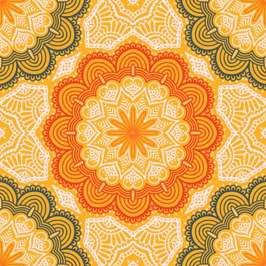 etnik çiçek seamless modeli