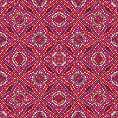 etnik çiçek seamless modeli