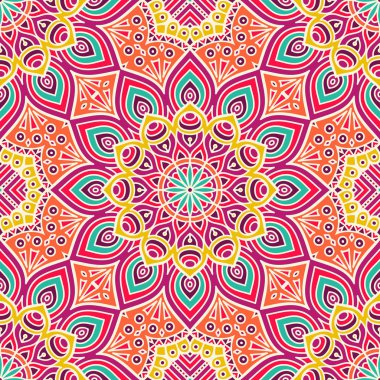 etnik çiçek seamless modeli