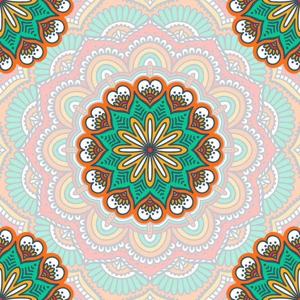 Ethnic floral seamless pattern — Stock Vector