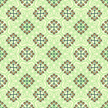 etnik çiçek seamless modeli