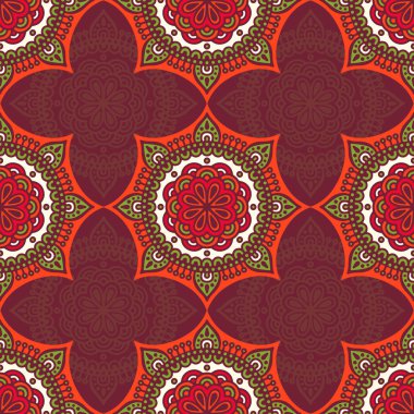 etnik çiçek seamless modeli