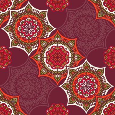etnik çiçek seamless modeli