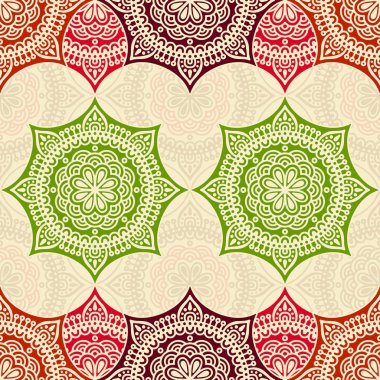 etnik çiçek seamless modeli