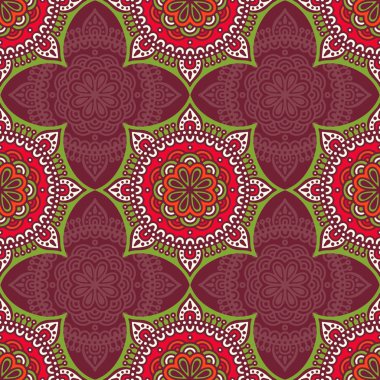 etnik çiçek seamless modeli