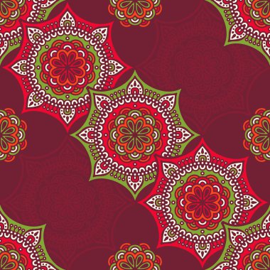 etnik çiçek seamless modeli