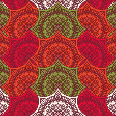 etnik çiçek seamless modeli