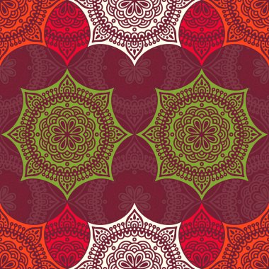 etnik çiçek seamless modeli