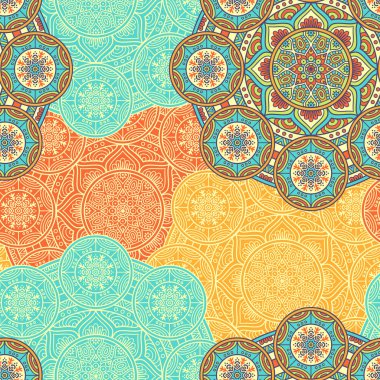 etnik çiçek seamless modeli