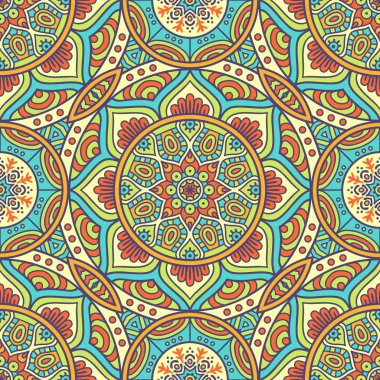 etnik çiçek seamless modeli