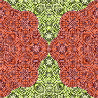 etnik çiçek seamless modeli