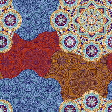 etnik çiçek seamless modeli