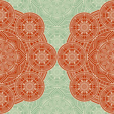 etnik çiçek seamless modeli