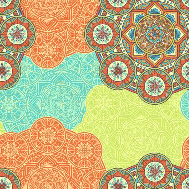 etnik çiçek seamless modeli