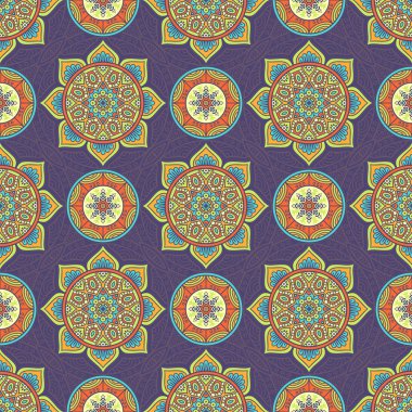 etnik çiçek seamless modeli