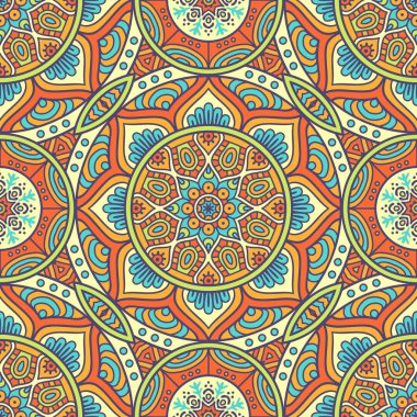 etnik çiçek seamless modeli