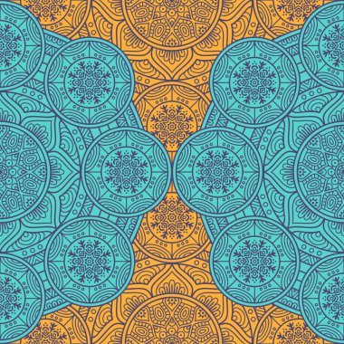 etnik çiçek seamless modeli