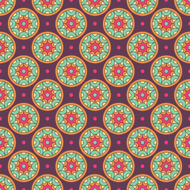 etnik çiçek seamless modeli