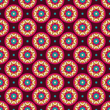 etnik çiçek seamless modeli