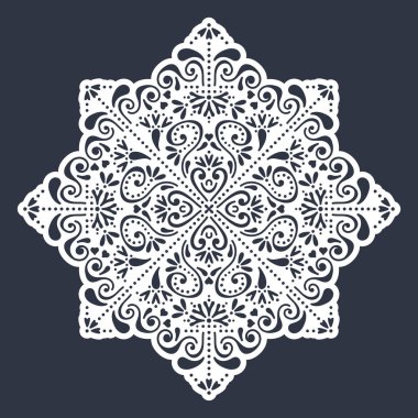 Vektör düğün kartı lazer kesim şablonu