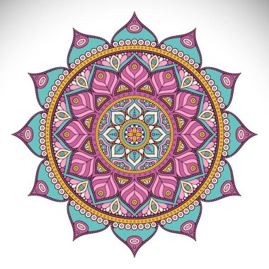 Vektör Hintli Mandala