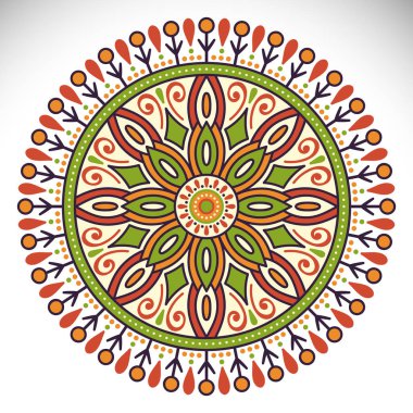Vektör Hintli Mandala