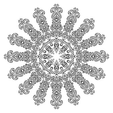 Vektör Hintli Mandala