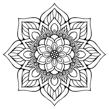 Vektör Hintli Mandala