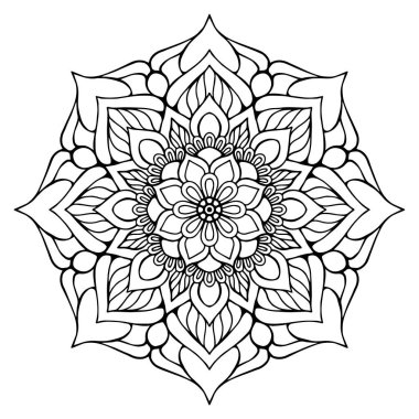 Vektör Hintli Mandala