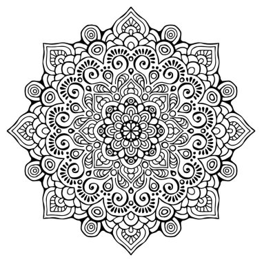 Vektör Hintli Mandala