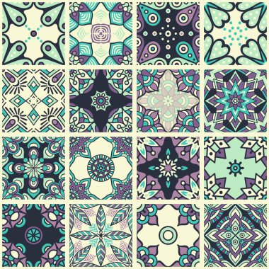 etnik çiçek seamless modeli