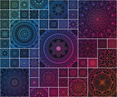 etnik çiçek seamless modeli