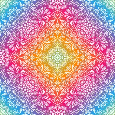 etnik çiçek seamless modeli