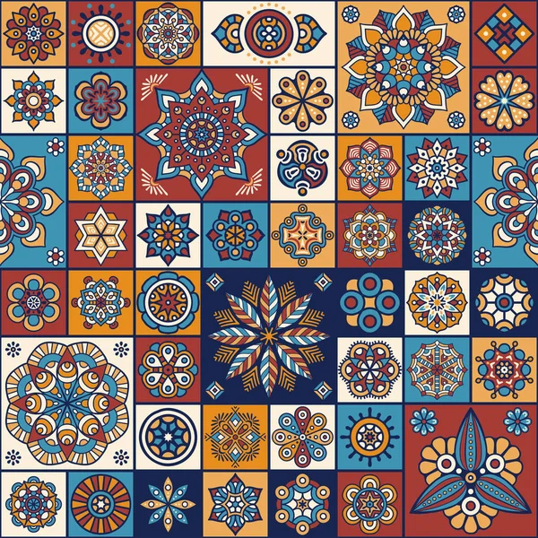 etnik çiçek seamless modeli