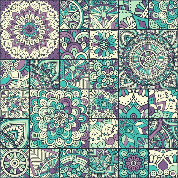 etnik çiçek seamless modeli