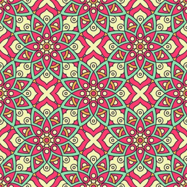 etnik çiçek seamless modeli