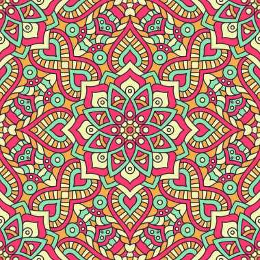 etnik çiçek seamless modeli