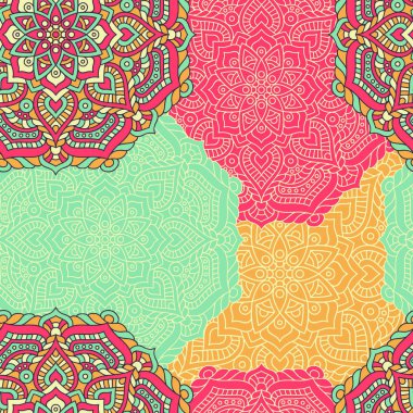 etnik çiçek seamless modeli