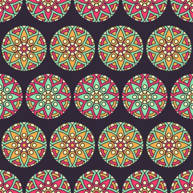 etnik çiçek seamless modeli