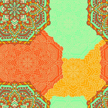 etnik çiçek seamless modeli