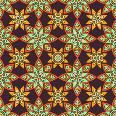 etnik çiçek seamless modeli